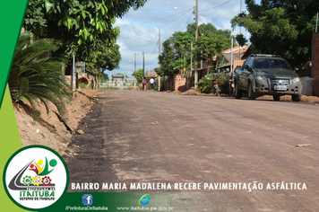 Foto - BAIRRO MARIA MADALENA É CONTEMPLADO COM PAVIMENTAÇÃO