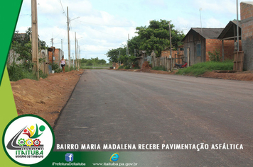 Foto - BAIRRO MARIA MADALENA É CONTEMPLADO COM PAVIMENTAÇÃO