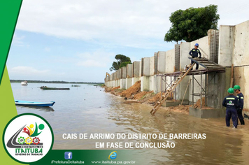 Foto - CAIS DE ARRIMO DA COMUNIDADE DE BARREIRAS EM FASE FINAL