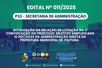 EDITAL Nº 011/2025 DE DIVULGAÇÃO