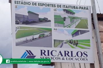 Governo do Trabalho: Estádio Municipal de Itaituba tem trabalhos de construção retomados pela prefeitura, para a realização dessa grandiosa e tão sonhada obra