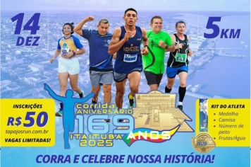 CORRIDA DE ANIVERSÁRIO DE ITAITUBA - 169 ANOS! INSCRIÇÕES ONLINE NO SITE: www.tapajosrun.com.br