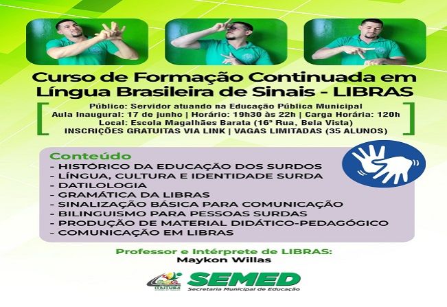 CURSO DE LIBRAS - SEMED