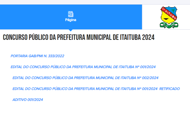 Prefeitura de Itaituba - PA retifica novo Concurso Público com mais de 1,5 mil vagas