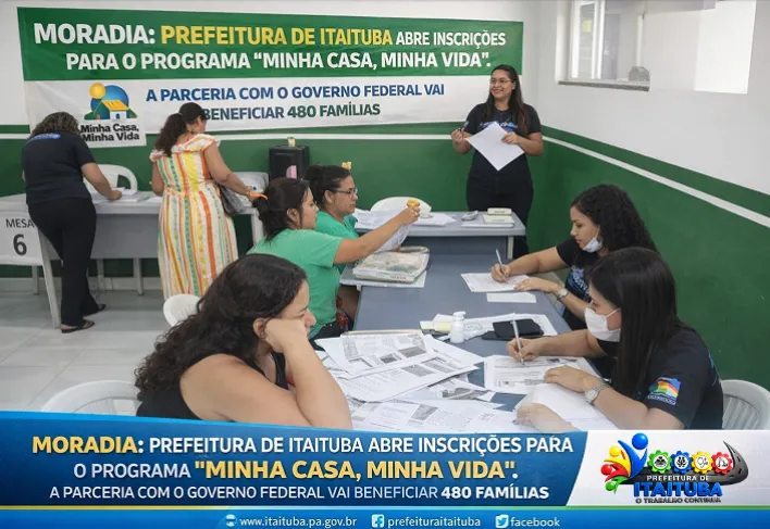 MORADIA: PREFEITURA DE ITAITUBA ABRE INSCRIÇÕES PARA O PROGRAMA “MINHA CASA, MINHA VIDA”. A PARCERIA COM O GOVERNO FEDERAL VAI BENEFICIAR 480 FAMÍLIAS.