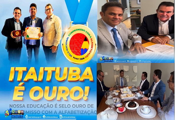 EM AGENDA DE TRABALHO DO EXECUTIVO EM BRASÍLIA - DF, ITAITUBA RECEBE PREMIAÇÃO NA EDUCAÇÃO E DIVERSAS EMENDAS PARLAMENTARES PARA O MUNICÍPIO.